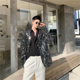 Male Shiny Blazers Spring jacket men Stylish Sequin Decor Blazer For Men Suit Jackets Dazzling Stage Clothing