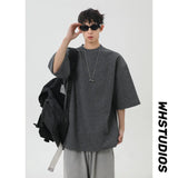 Summer Short Sleeved T-shirt Men Fashion Cotton White T Shirt Men Streetwear Korean Loose Casual Round Neck T Shirt Mens Top