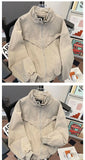 American Cityboy Jacket Wash Canvas Deconstructed Stand Collar Coat Design Sense Top Spring Autumn Korean Trend Bomber Jacket