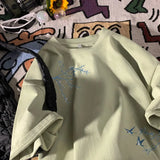 Men's Oversized T-shirts Fashion White 5XL Cotton T Shirt for Men Casual Summer Wear Bird Print Tee Shirts Men Clothing