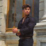 Spring Autumn Fashion Turn-down Collar Long Sleeve Solid Blouse Men's Clothing Korean Casual All-match Button Simplicity Shirts