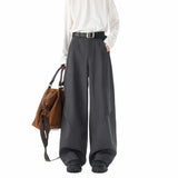 New Pants Men Fashion Casual Solid High Street Simple Hip-hop Wide Leg Trousers All-match Korean Style Loose Temperament College