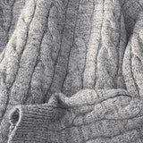 Korean Luxury Jacquard Men Polo Sweater Loose V Neck Knit Solid Color Pullover Casual Premium Quality Long Sleeve Knitwear M-3XL