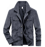 Winter Bomber Jackets Men's Streetwear Motorcycle Corduroy Coats Men's Windbreaker Multi-pocket Cotton Cargo Parkas