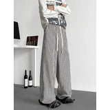 Summer Casual Pants Men Oversized Retro Striped Pants Men Streetwear Korean Loose Wide Leg Pants Mens Trousers Plus Size 5XL
