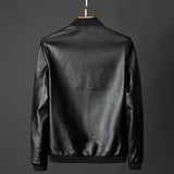 Autumn New Men Black Biker PU Leather Coat Korean Fashion Men Pu Leather Jacket Trend Casual Fit Slim Baseball Clothes 8Xl