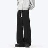 Black Casual Pants Men Fashion Oversized Wide Leg Pants Men Streetwear Loose Straight Grey Sweatpants Mens Joggers Trousers