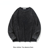 American Retro T Shirts Men Oversized T-shirt Women Loose Long Sleeve Shirt Vintage Hip Hop Y2K Style Men's Streetwear Plus Size