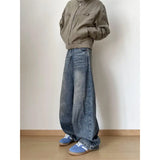 Streetwear Loose Jeans Men New Korean Style Fashion Loose Straight Wide Leg Pants  Men's Brand Clothing baggy jeans hot