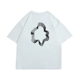 Men's Oversized T-shirts Mens Cotton T Shirt White Casual 5XL Summer Wear Fashion Geometric Print Tee Shirts for Men Clothing