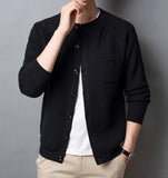High Quality Fall Sweater Cardigan Men Knitting Pocket Sweaters Winter Warm Coat Male Single Breasted Top Camel Cardigan Sweater