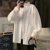 Y2k Shirts for Men Clothing Spring Autumn New Teens Korean Fashion Tops Male Camisas De Hombre Ulzzang Chic Janpanese Hip Hop