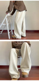 Black Casual Pants Men Fashion Oversized Wide Leg Pants Men Streetwear Hip-hop Loose Pleated Pants Mens White Trousers