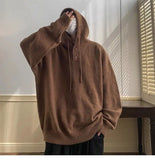 American style trend personalized trend lazy style for men and women hooded sweater loose and casual knit top for couples y2k