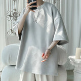 Summer Short Sleeved T-shirt Men Fashion Casual Round Neck T Shirt Men Streetwear Hip-hop Loose Pullover T Shirt Mens Top M-3XL