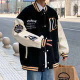 Jackets Men Fashion Patchwork Striped Teens Couples Baseball All-match Coats Harajuku High Street Designed Loose Outwear Ins