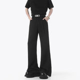 Summer Brown Suit Pants Men Fashion Society Mens Black Dress Pants Korean Loose Straight Pants Mens Office Formal Trousers