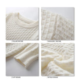 New Solid Color O Neck Mens Sweater Trend High Streetwear Fashion Autumn Knitted Outwear Clothing