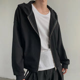 Plus Velvet Hoodies Men Hooded Loose Hip Hop Winter Warm Couples Sweatshirts Korean Fashion Coats Outwear High Street All-match