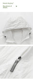 UPF50+Men's Hooded Windbreaker Sunscreen Jacket - Ultra Light Summer Zipper Pocket Elastic Cuffs  Suitable for Outdoor Hiking