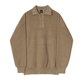 Sweater Men's Autumn Winter Korean Fashion Loose Trend Pullover Solid Color Long Sleeve Sweater Casual Male Tops