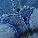 Denim Vest Men's Jacket Spring Autumn Jeans Jacket V-neck Design Korean Vest Loose Casual Fashion All-match Style Male Clothing