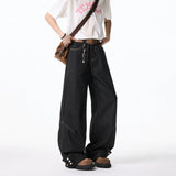 Floor jeans men Wide Leg Denim Pants Baggy Low Waist Boyfriend Jeans Personality design Loose Fit Jeans Cyber Grunge Streetwear