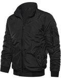 Solid Color High-quality New Jacket Men's Winter with Thick Cotton Casual Jacket Stand Collar Windproof Warm Men's Autumn Jacket