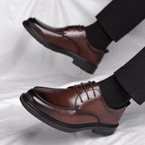 genuine leather fashionable casual men's classic business Oxford shoes versatile men's shoes wedding retro leather shoes