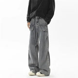 Spring and Autumn American Street Men and Women Trendy Personality Straight Tube Washed Jeans Couple Loose Retro Harajuku Casual