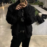 Autumn Suede Jackets Man Fashion Korean Style Jacket Lightweight Casual Turn-down Collar Zipper Tops Coats Slim Men Jackets