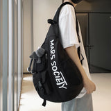 Casual Large Capaci Crossbody Bag ex Single oulder Bapa Nylon Material Zipper Closure Korean Sle Vertical Squar...