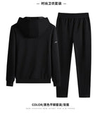 Male 2 Pieces Sweatshirt + Sweatpants Suit 8XL Plus Size New Spring Autumn Clothing Hooded Men Sportswear Sets Casual Pants