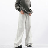 New Men Loose Daily Draping Wide Leg Jeans Male Vintage Design Wash White Denim Pants Fashion Streetwear Casual Denim Trousers