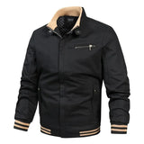 2025 Newest Autumn Men Jackets Stand Collar Slim Fit Vintage Baseball Coats Outwear Windbreak Bomber Jacket Clothing S-3XL