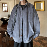 Fashion Lapel Button All-match Solid Shirts Coats Men's Clothing 2024 Spring New Loose Casual Long Sleeve Tops Korean Shirt
