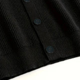 New Luxury Casual Men Sweater Vest Leisure Trendy Knit V Neck Button-down Solid Color Sleeveless Cardigan Retro Basic Waistcoats