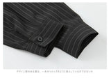 New Naples Business Men Shirts Light Luxury Textured Lapel Striped Long Sleeve Cardigan Leisure Premium Commuter Blouse S-4XL