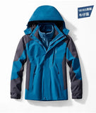 Male New Arrived Winter 3 in 1 Jackets Parkas Unisex Two-pieces Sets Men Outdoor Jacket Waterproof Hiking Coat Windbreaker Coat