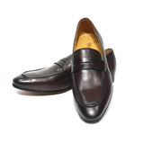 Mens Penny Loafers Leather Shoes Genuine Leather Elegant Wedding Party Casual Dress Shoes Brown Black Shoes for Men