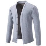 Men Sweater Cardigan Business Casual Classic V-neck Solid Color Cardigan Men Sweater Korean Fashion Trend Knitwear Sweater
