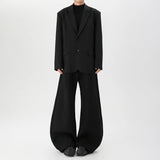 Spring New design dress pants Mens Loose Casual Baggy Flowy Soft Black Pleated Wide Leg Pants Men Luxury Designer Emo Clothing
