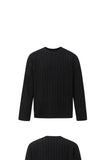 Winter Korean Fashion Jacquard Men Sweater Luxury Trendy O Neck Knitted Solid Color Pullover Leisure Long Sleeve Basic Knitwear