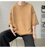 Summer Short Sleeve T-shirt Men Fashion Oversized Black T Shirt Men Streetwear Hip Hop Loose O-Neck White Tshirt Mens Top S-2XL