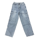 Stars Patchwork Men Jeans New Fashion Y2K Tassel Pants Korea Clothes Straight Hip Hop Splicing Trousers Male Streetwear