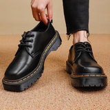 British luxury outdoor shoes brand platform oxford shoes lace-up safety boots work shoes casual soft leather martin boots 38-44