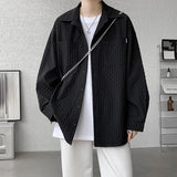 High Quality Shirts Men Leisure Long Sleeve Chic New All-match Solid Summer Streetwear Loose Casual Simple College Daily