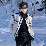 Korean Style Men's Knitting Top Round Collar Single Breasted Contrast Color Loose Male Sweater Personalized Cardigan