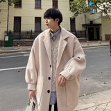 Autumn Blends Men Blocking Pure Temperament Korean Commuting Style Gentle Handsome Chic Fashion  Aesthetic Youthful 2023