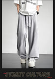 Men's Casual Straight Long Loose Pants Stretch Elastic Waist Jogger Korean Classic Blue Black Gray Male Brand Trousers Plus Size